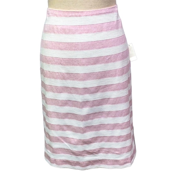 Talbots Pink & Cream Cotton Skirt - Picture 1 of 3
